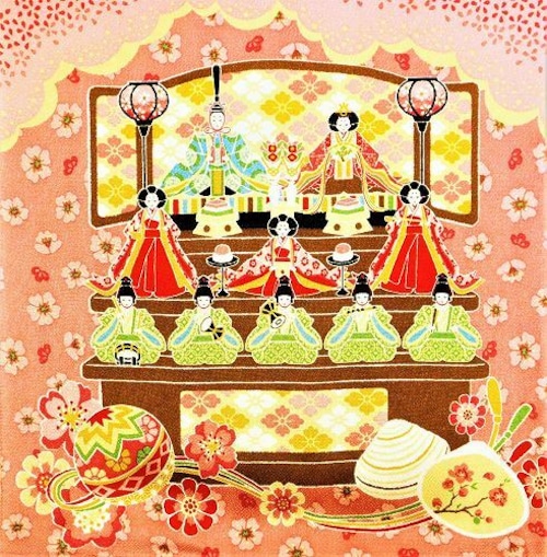 ひな風呂敷 R中巾 さとうひろみ ひな